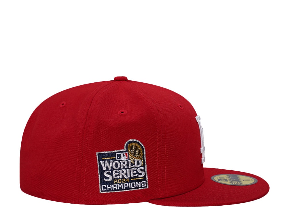 New Era Los Angeles Dodgers World Series 2024 Champions Red Edition 59Fifty Fitted Cap