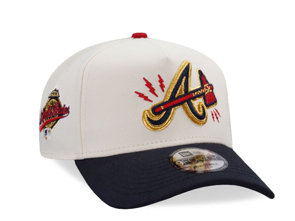 New Era Atlanta Braves World Series 1995 Chrome Two Tone Edition 9Forty A Frame Snapback Cap