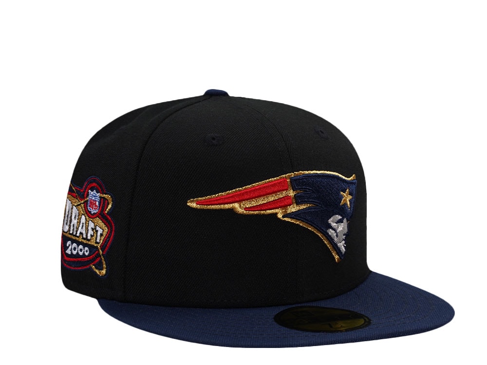 New Era New England Patriots Draft 2000 Legends Black Two Tone Edition 59Fifty Fitted Cap