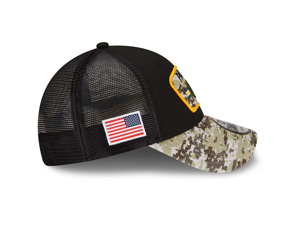 New Era Green Bay Packers Salute to Service 21 9Forty Trucker Snapback Cap