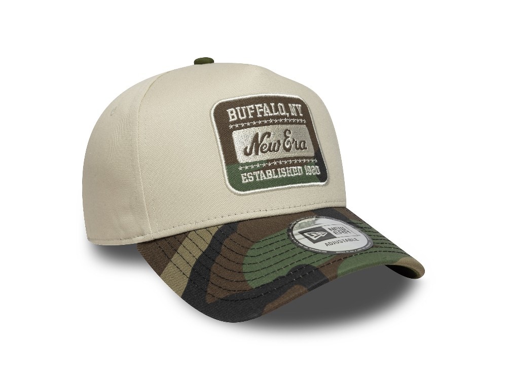 New Era Camo Patch Stone 9Forty A Frame Snapback Cap