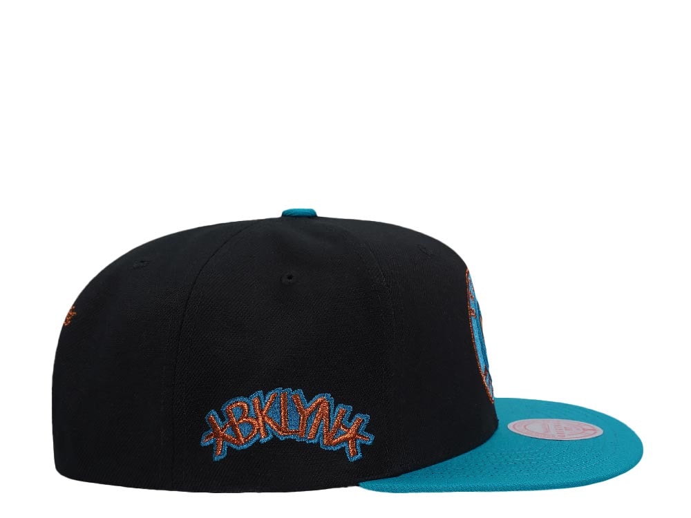Mitchell & Ness Brooklyn Nets Make Cents Black Two Tone Edition Snapback Cap