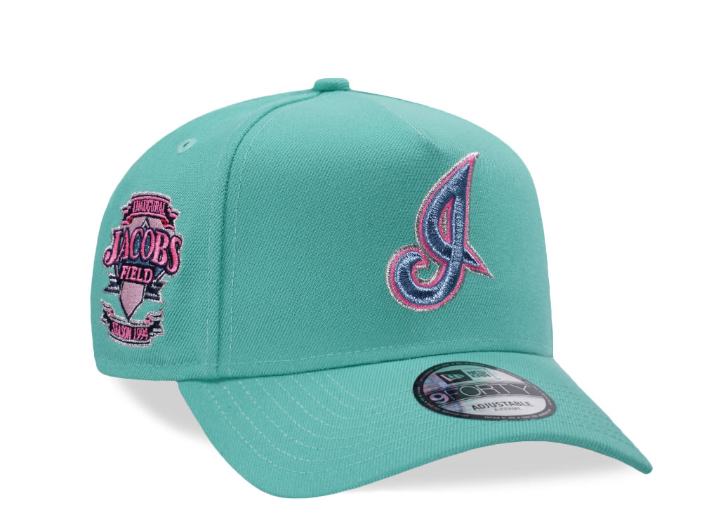 New Era Cleveland Indians Inaugural Season 1994 Candy Mint Prime Edition 9Forty A Frame Snapback Cap