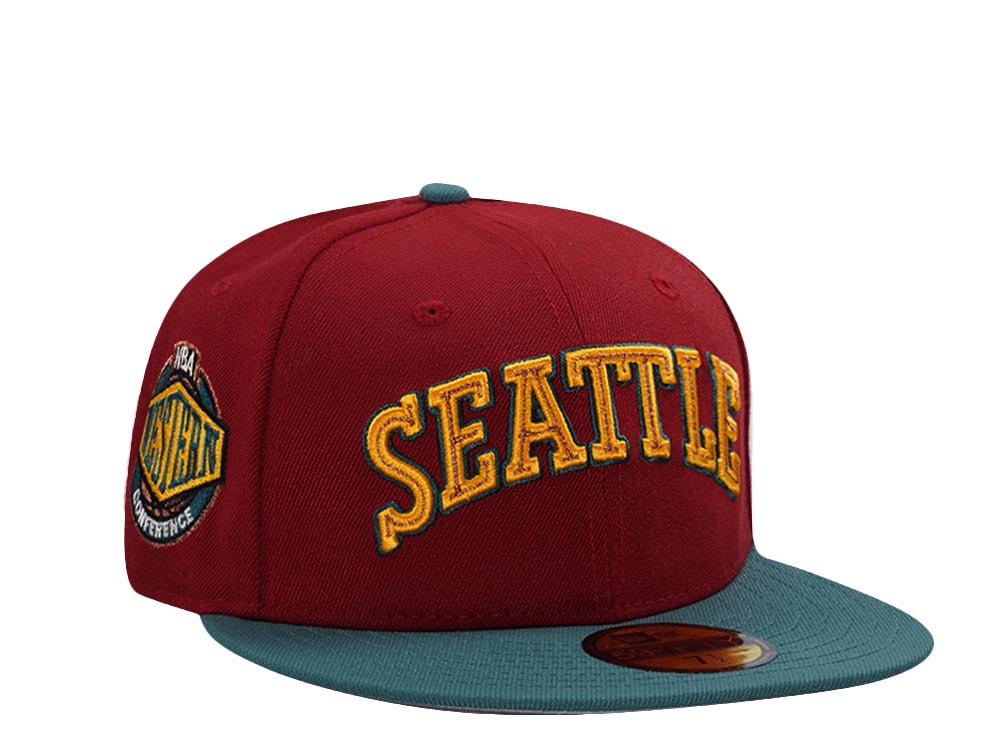 New Era Seattle Supersonics Maroon Two Tone Edition 59Fifty Fitted Cap