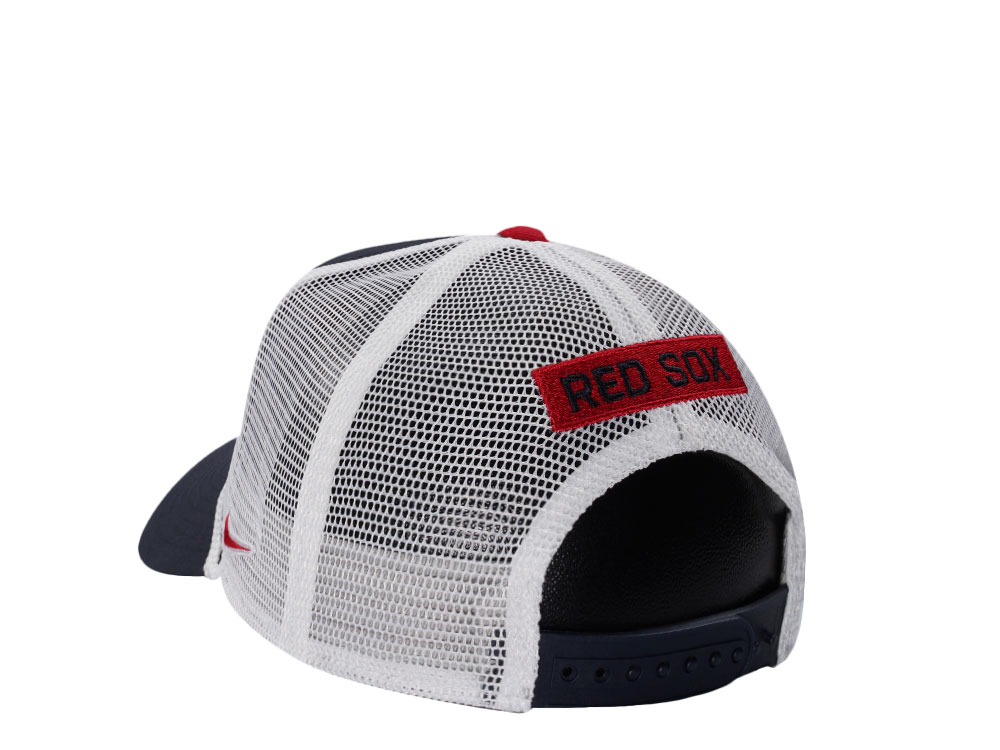 Nike Boston Red Sox Primetime Dri-Fit Rise Black Edition Trucker Snapback Cap