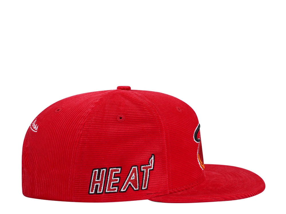 Mitchell & Ness Miami Heat Red Cord Hardwood Classic Snapback Cap