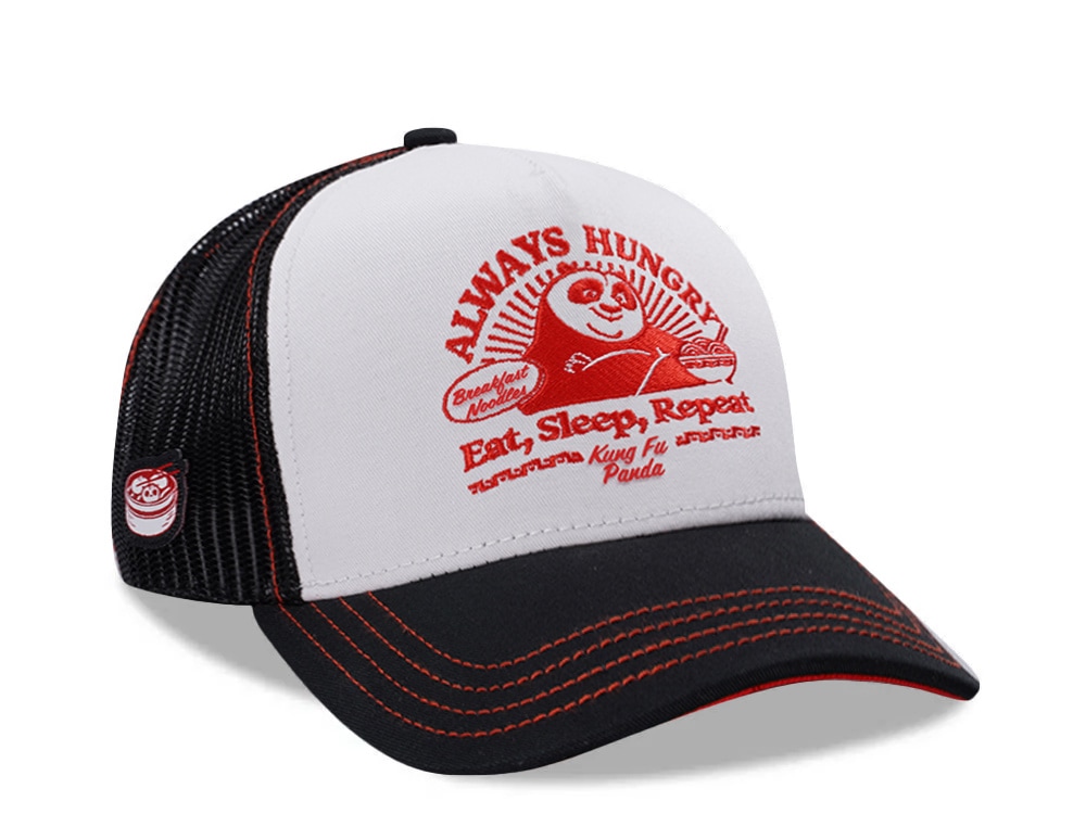 Capslab Kung Fu Panda Always Hungry White Trucker Snapback Cap