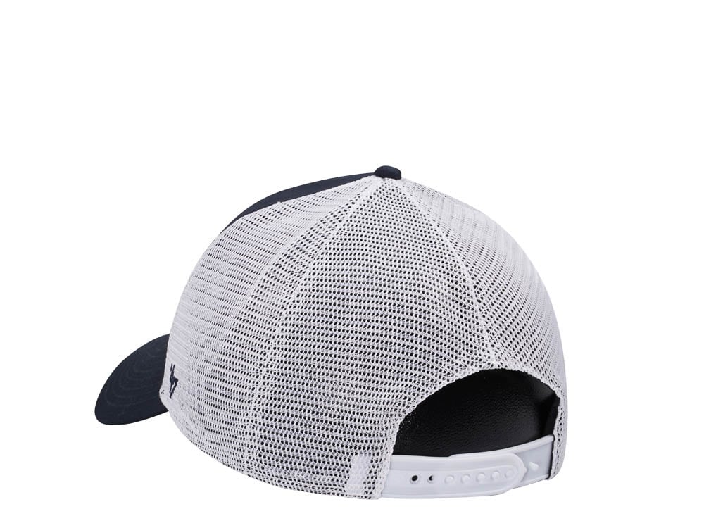 47Brand Cleveland Guardians Navy Branson Mesh All MVP Trucker Snapback Cap