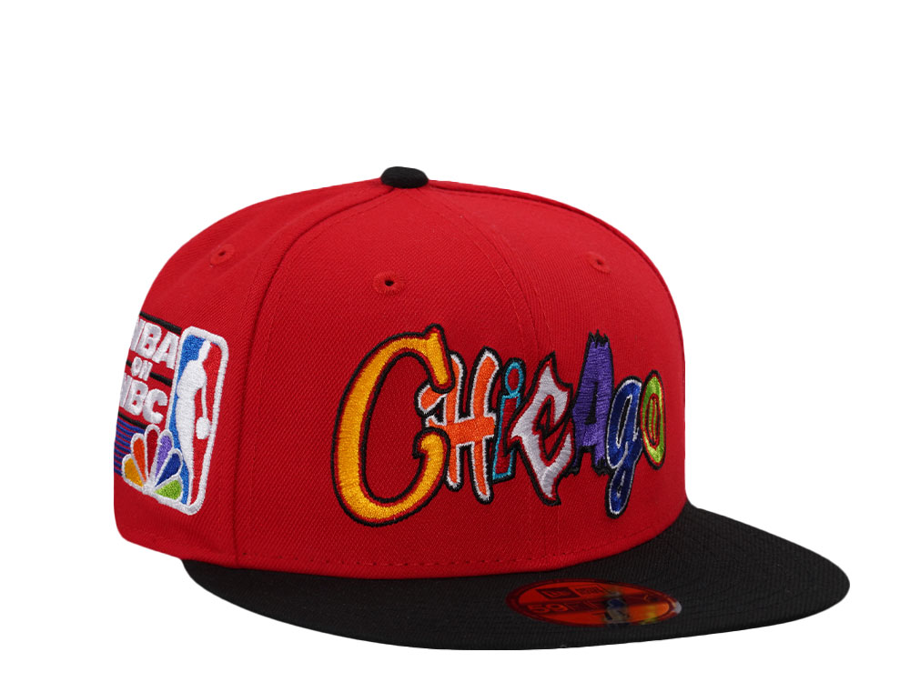 New Era Chicago Bulls NBA On NBC Red Two Tone Edition 59Fifty Fitted Cap