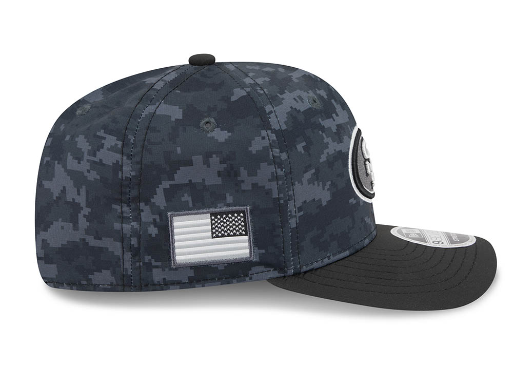New Era San Francisco 49ers NFL Salute to Service 2026 Digi Camo Black 9Seventy Stretch Snapback Cap