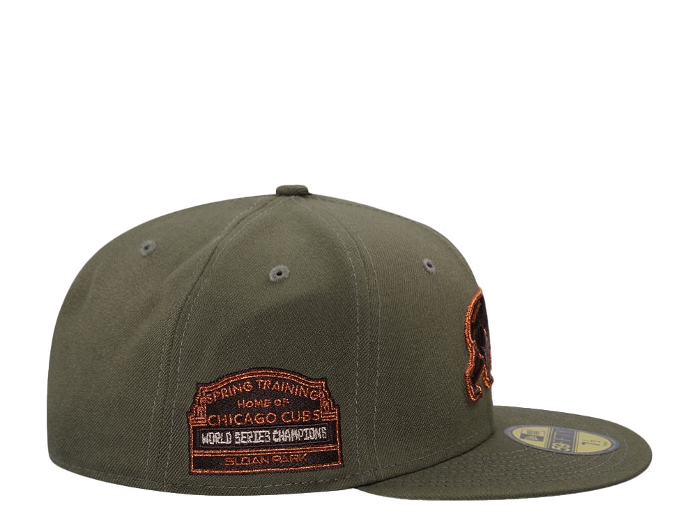 New Era Chicago Cubs Spring Training Sloan Park Olive Copper Prime Edition 59Fifty Fitted Cap