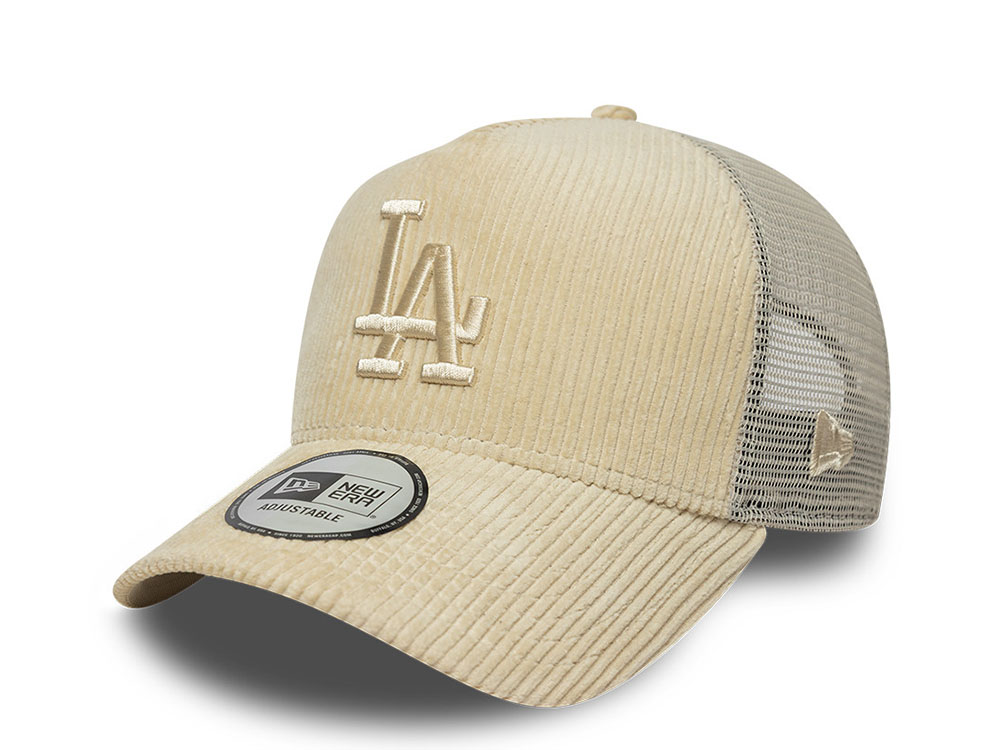 New Era Los Angeles Dodgers Corduroy Tonal Stone Edition 9Forty A Frame Trucker Snapback Cap