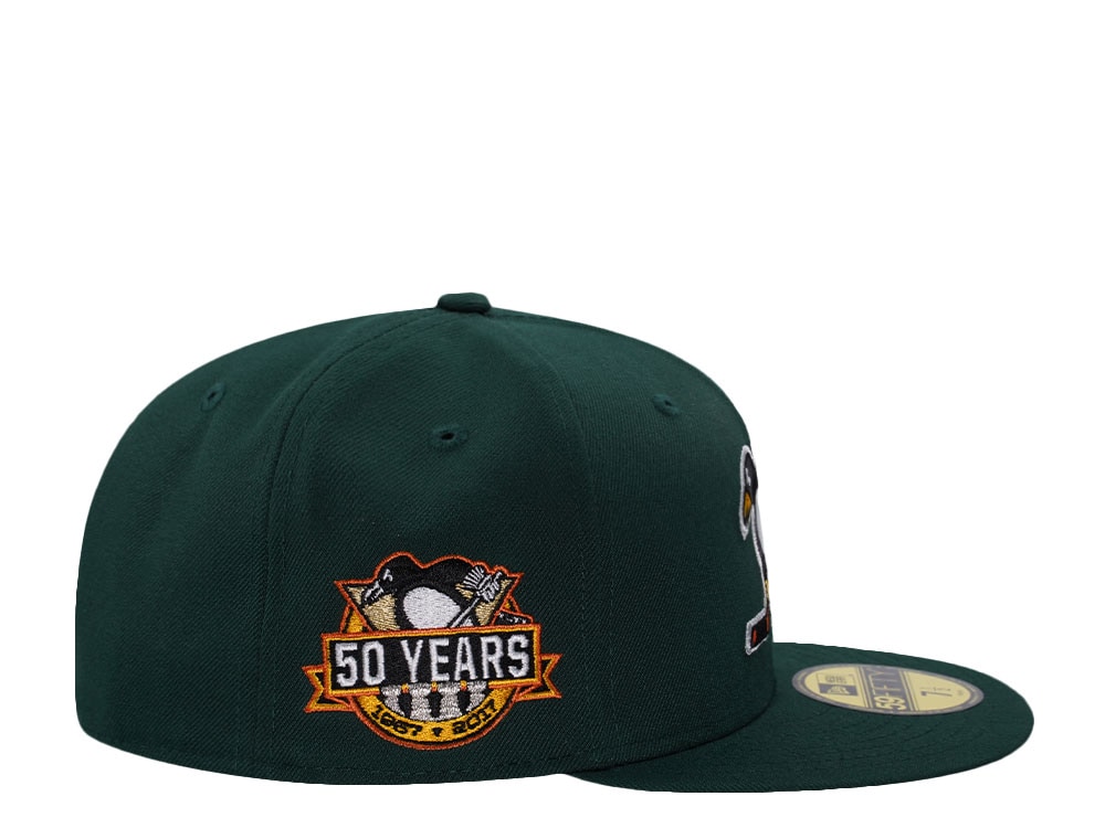 New Era Pittsburgh Penguins 50th Anniversary Dark Green Prime Edition 59Fifty Fitted Cap