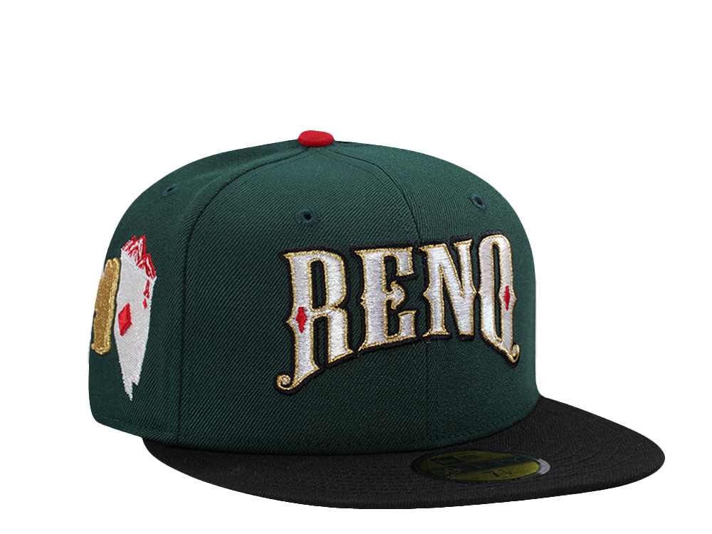New Era Reno Aces Dark Green Two Tone Edition 59Fifty Fitted Cap