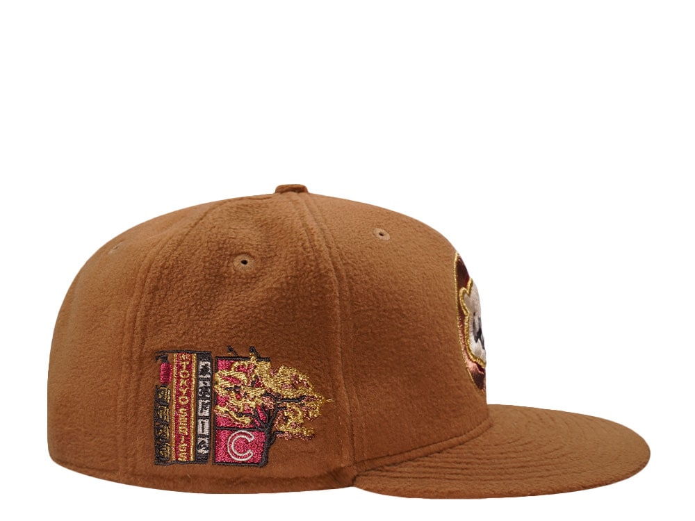 New Era Chicago Cubs Tokyo Series 2025 Fleece Brown Prime Edition 59Fifty Fitted Cap