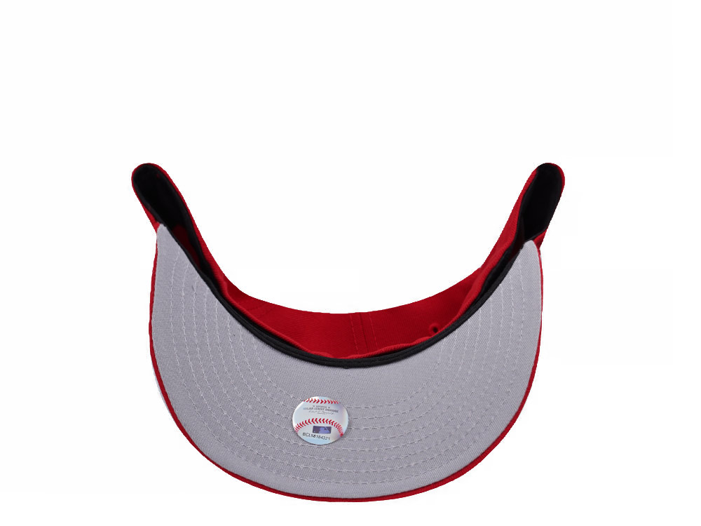 New Era Toronto Blue Jays 50th Anniversary Scarlet Prime Edition 59Fifty Pre Curved Fitted Cap
