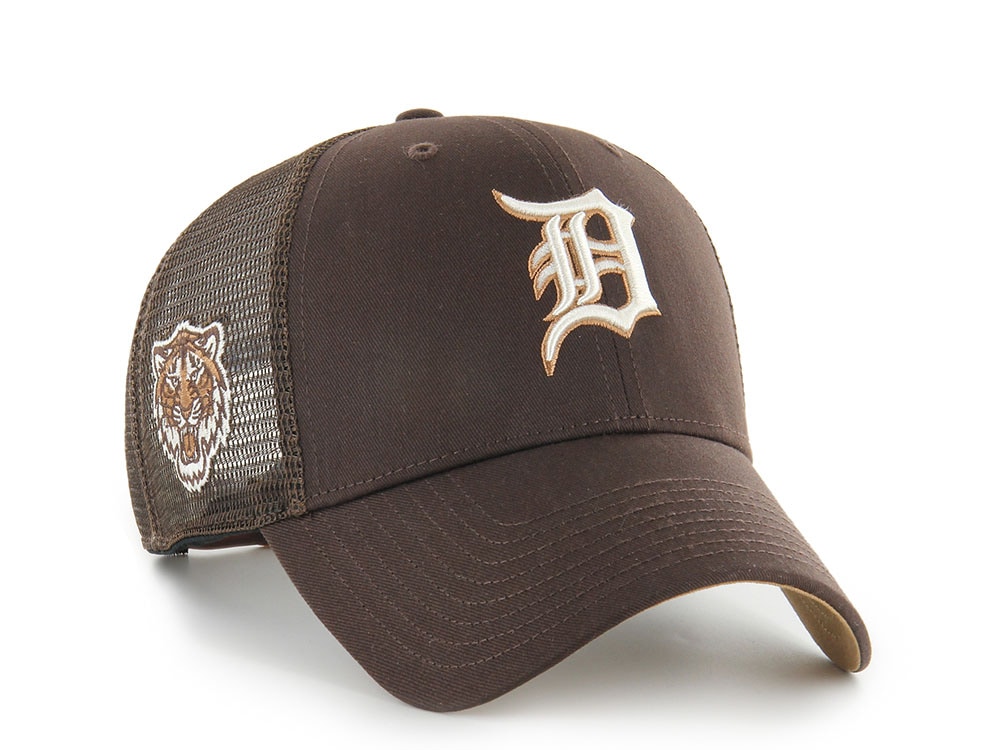 47Brand Detroit Tigers Brown Branson Edition Trucker MVP Snapback Cap