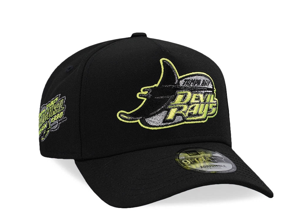 New Era Tampa Bay Rays Inaugural Season 1998 Black Prime Edition 9Forty A Frame Snapback Cap