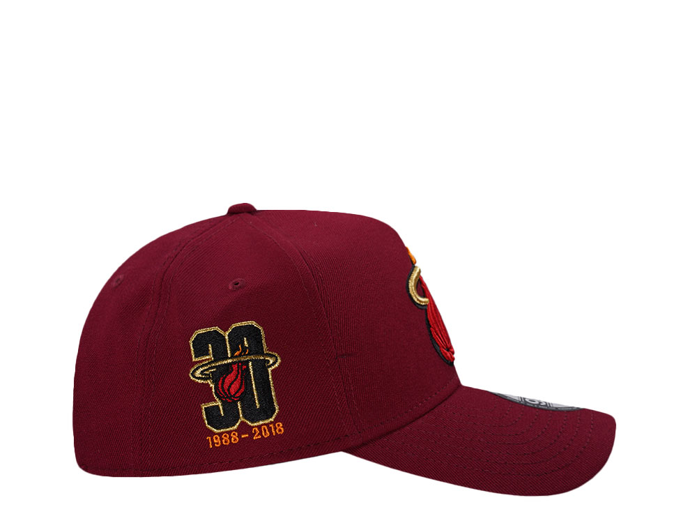 New Era Miami Heat 30th Anniversary Prime Edition 9Forty A Frame Snapback Cap