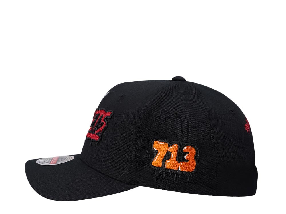 Mitchell & Ness Houston Rockets Hardwood Classic Slap Sticker Red Line Flex Snapback Cap