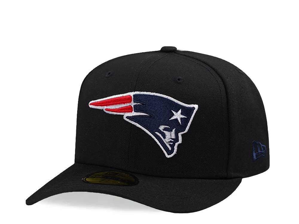 New Era New England Patriots Black Prime Edition Pre Curved 59Fifty Fitted Cap
