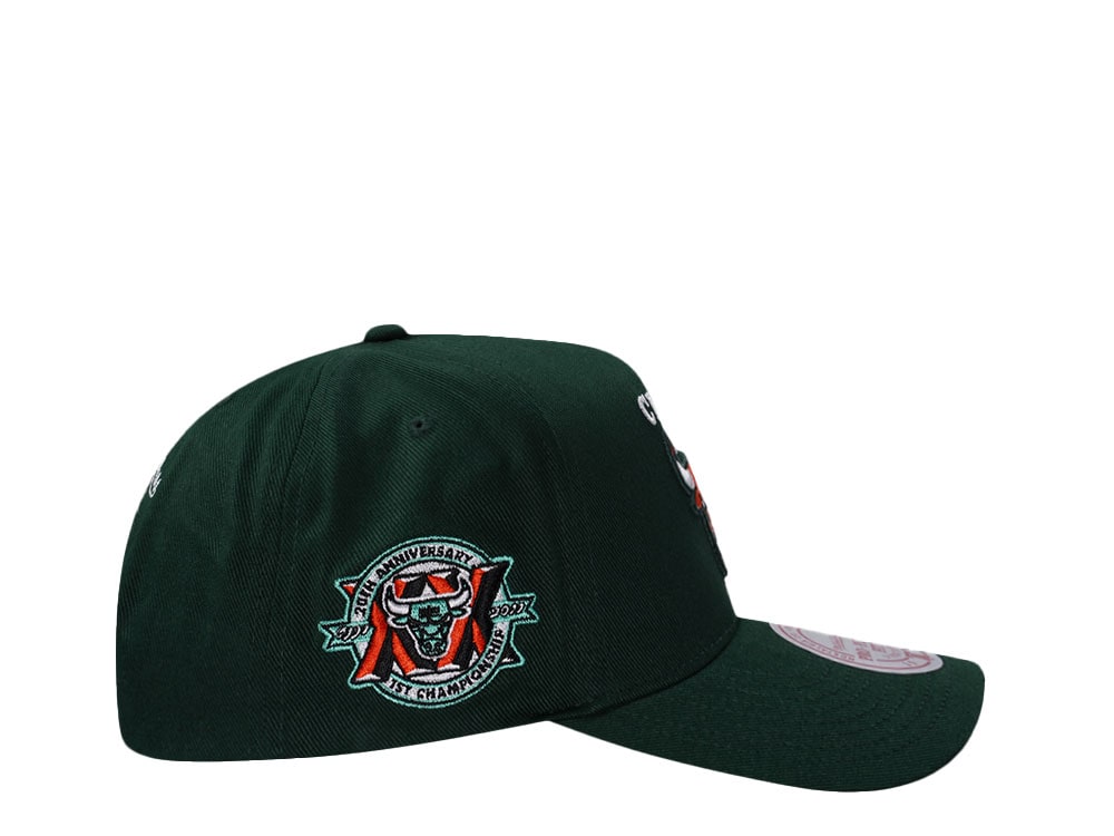 Mitchell & Ness Chicago Bulls 20th Anniversary Green Edition Pro Pinch Fit Snapback Cap