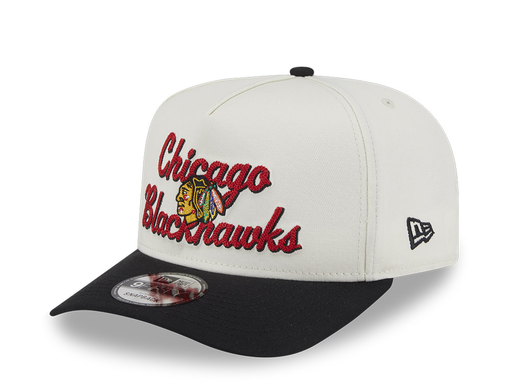 New Era Chicago Blackhawks Chainstitch 9Fifty A Frame Snapback Cap