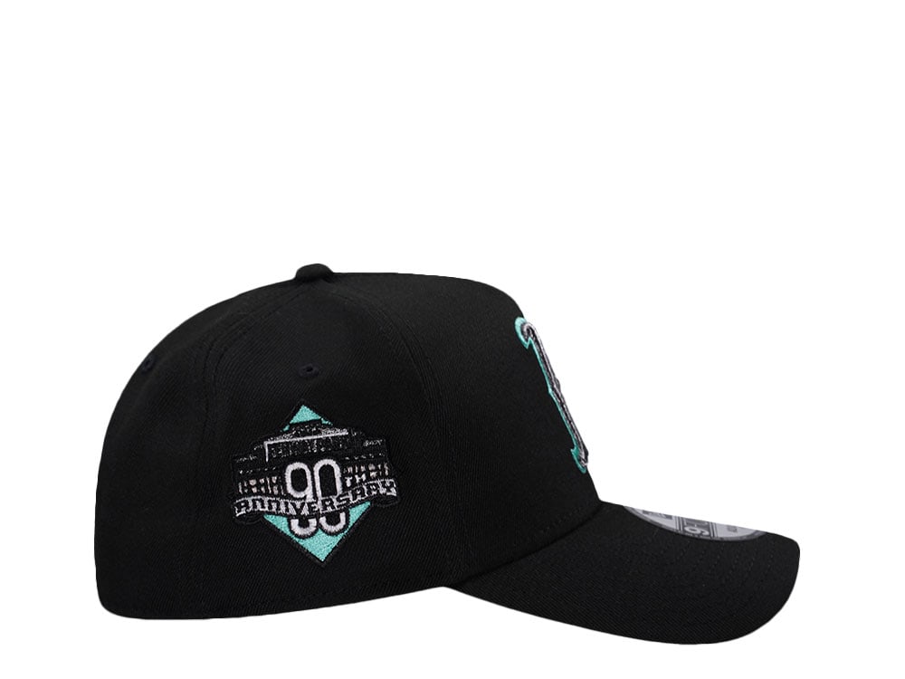 New Era Boston Red Sox 90th Anniversary Mint Black Prime Edition 9Forty A Frame Snapback Cap