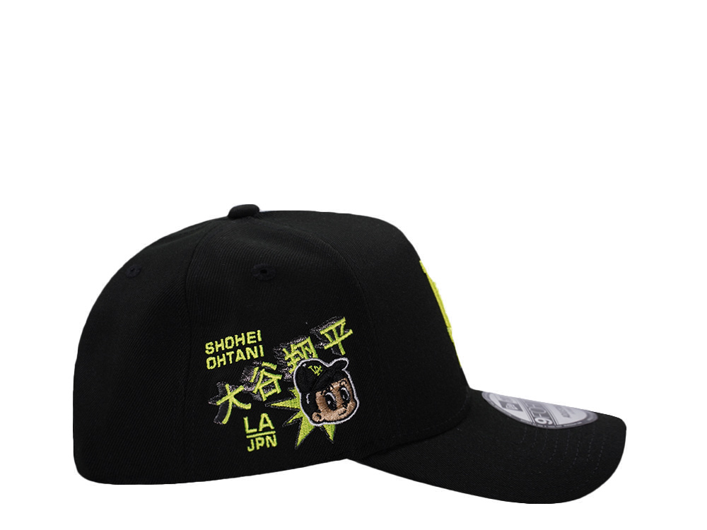 New Era Los Angeles Dodgers Ohtani Neon Yellow Black Prime Edition 9Forty A Frame Snapback Cap