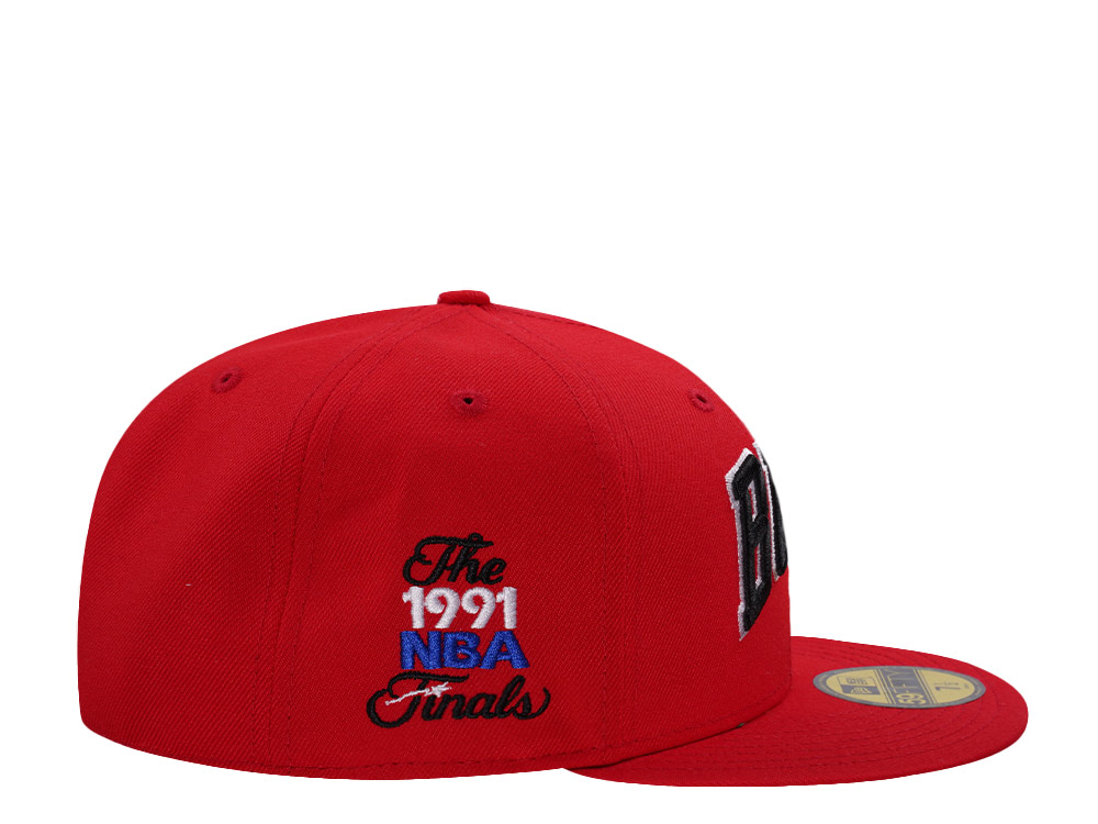 New Era Chicago Bulls NBA Finals 1991 Red Prime Edition 59Fifty Fitted Cap