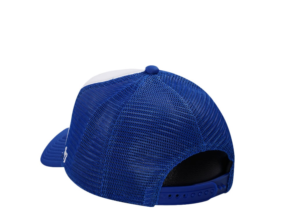 47Brand Edmonton Oilers Vintage 1990 Stanley Cup Blue Foam Champ Offside Trucker Snapback Cap