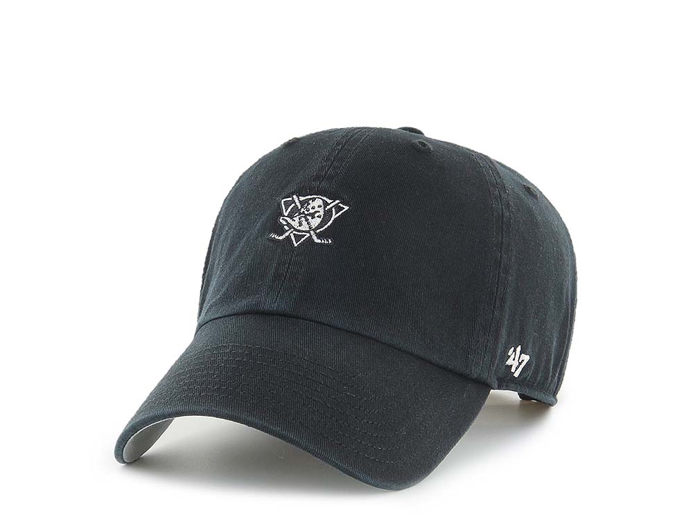47Brand Anaheim Ducks Black Base Runner Clean up Strapback Cap