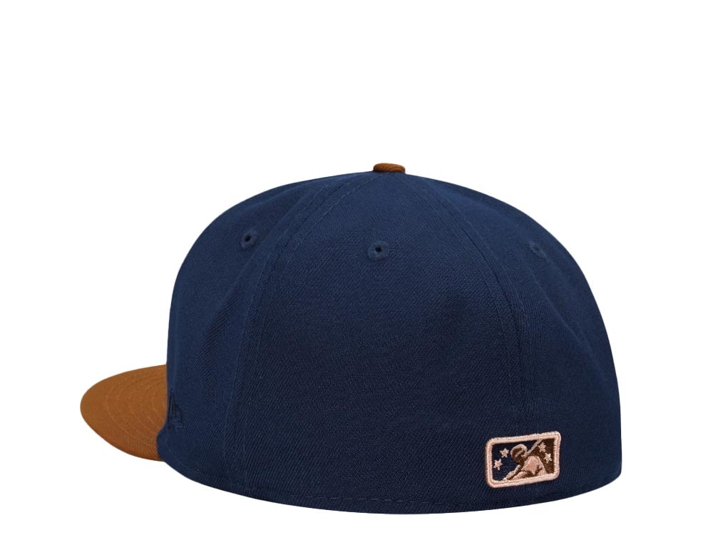 New Era Buffalo Bisons Ocean Blue Metallic Two Tone Edition 59Fifty Fitted Cap