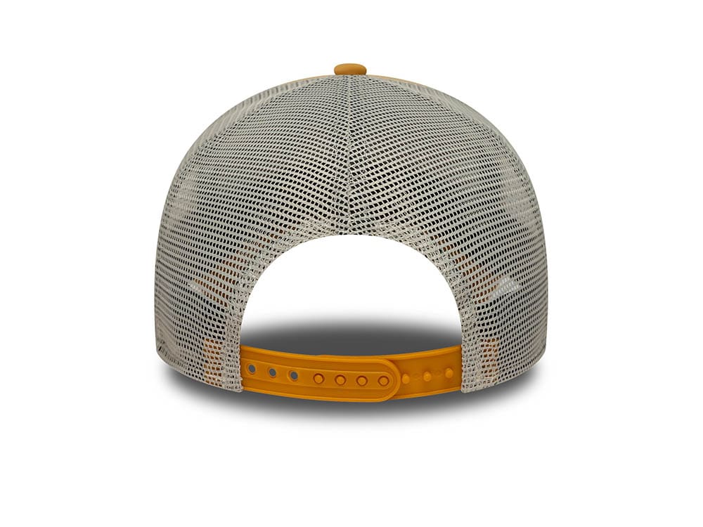 New Era Graphic Patch Beige 9Forty A Frame Trucker Snapback Cap
