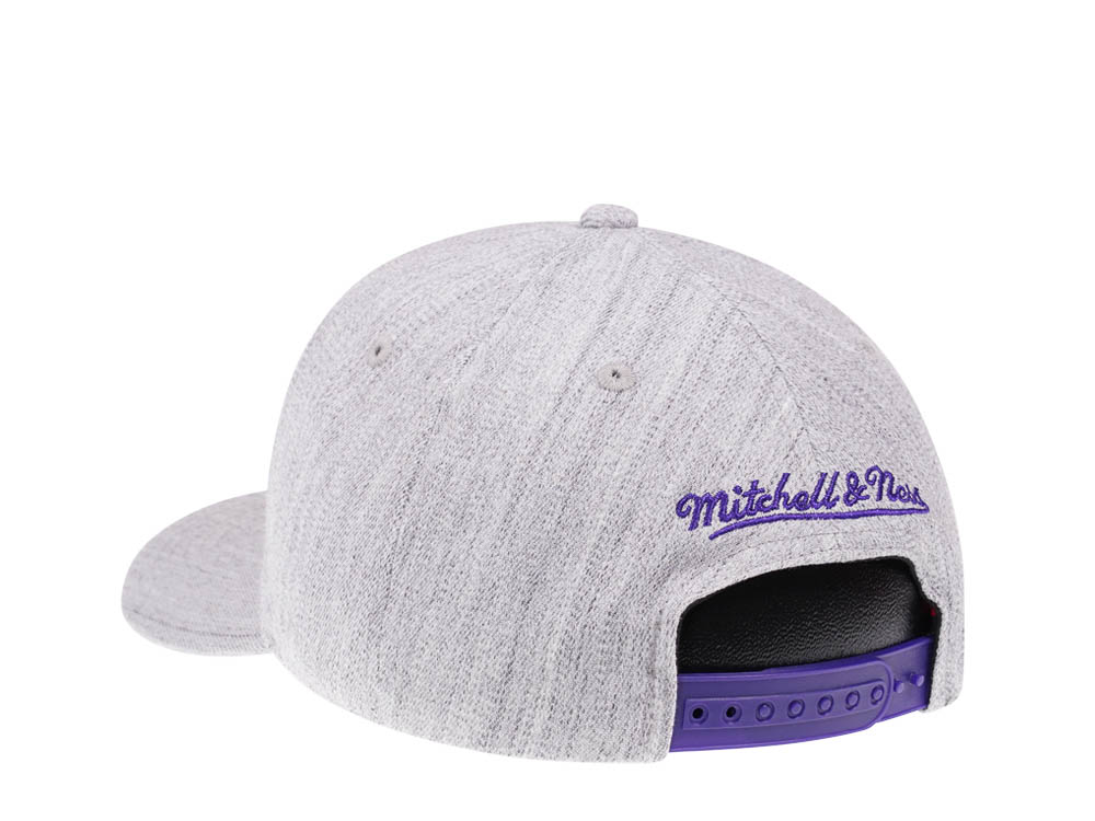 Mitchell & Ness Los Angeles Lakers Heather Gray Red Line Flex Snapback Cap