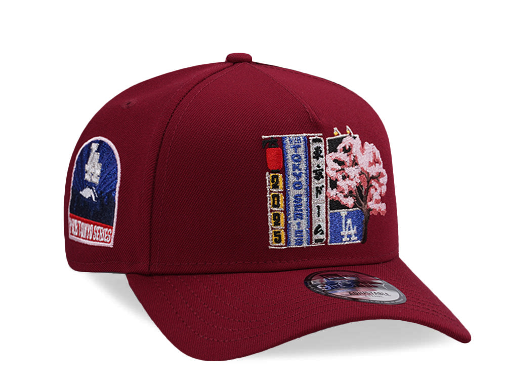 New Era Los Angeles Dodgers Tokyo Series Red Prime Edition 9Forty A Frame Snapback Cap