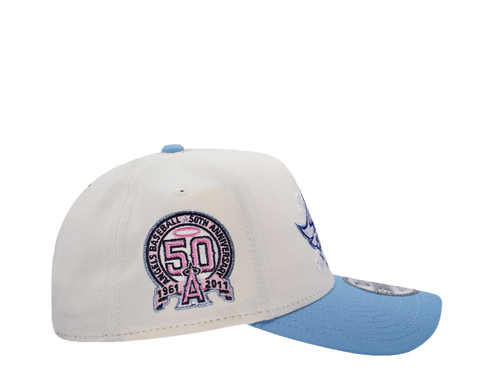 New Era Anaheim Angels 50th Anniversary Clouds Chrome Two Tone Edition 9Forty A Frame Snapback Cap