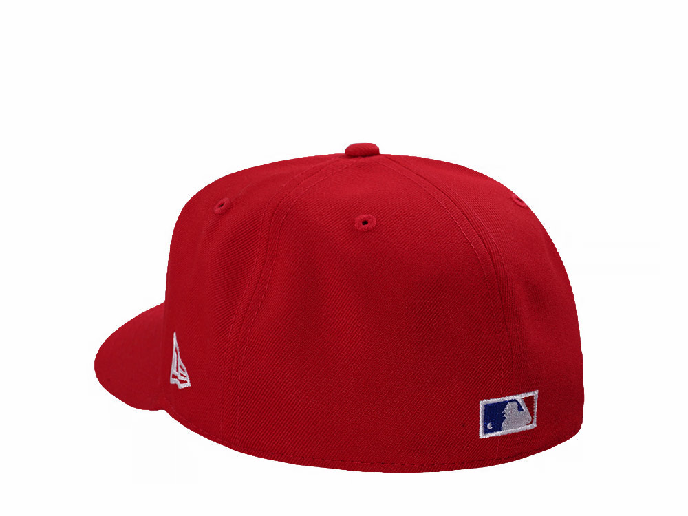 New Era Toronto Blue Jays 50th Anniversary Scarlet Prime Edition 59Fifty Pre Curved Fitted Cap