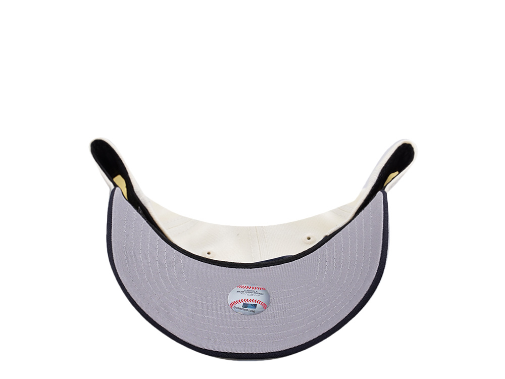 New Era New York Yankees Micro Script Chrome Navy Two Tone Edition 9Forty A Frame Snapback Cap
