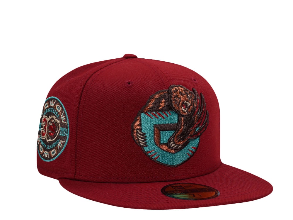 New Era Memphis Grizzlies 30th Anniversary Red Prime Edition 59Fifty Fitted Cap