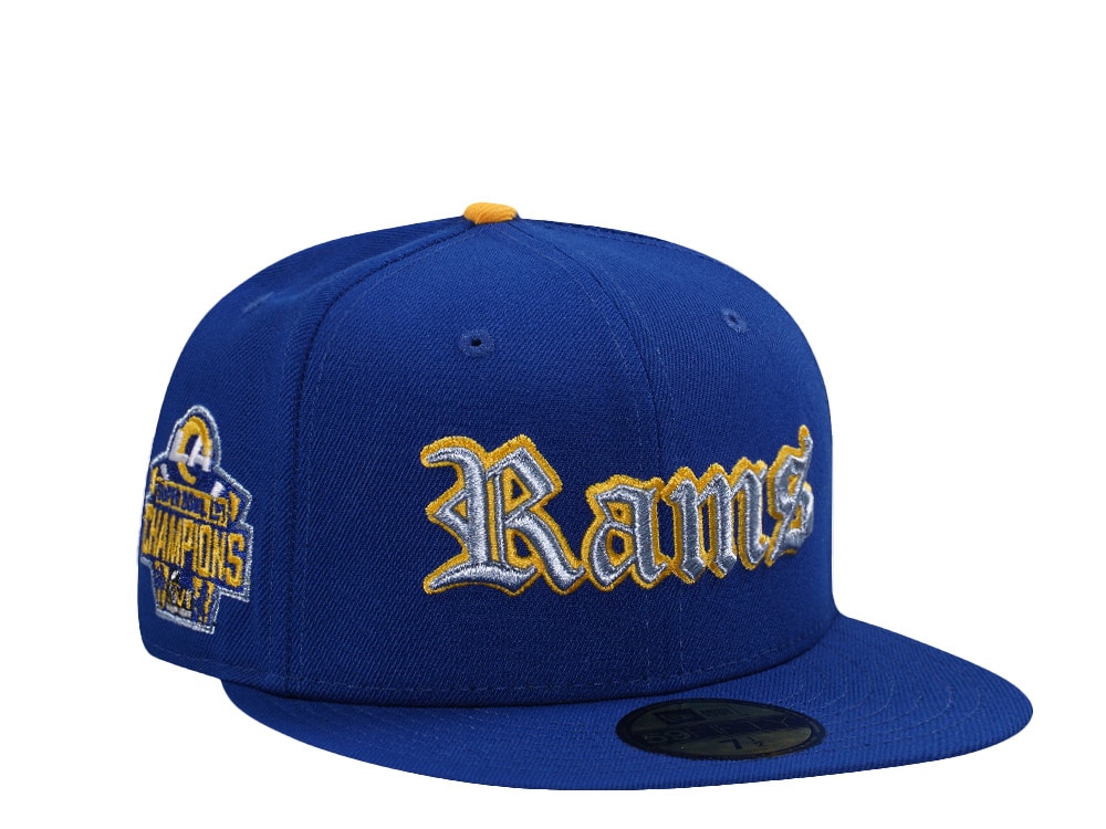 New Era Los Angeles Rams Super Bowl Champions Blue Prime Edition 59Fifty Fitted Cap