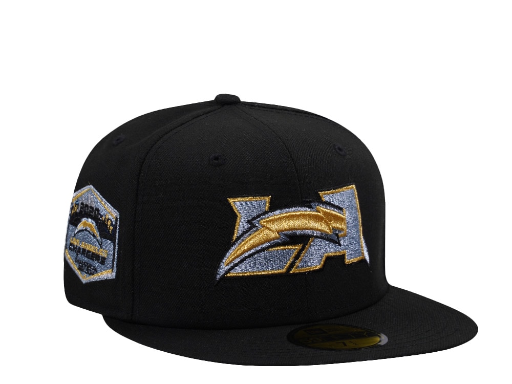 New Era Los Angeles Chargers Inaugural Season 2020 Black Prime Edition 59Fifty Fitted Cap