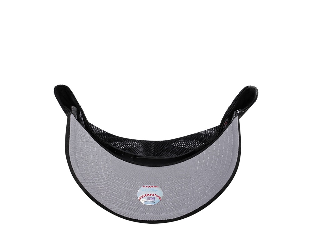 New Era Miami Heat Classic Black Trucker 9Forty A Frame Snapback Cap