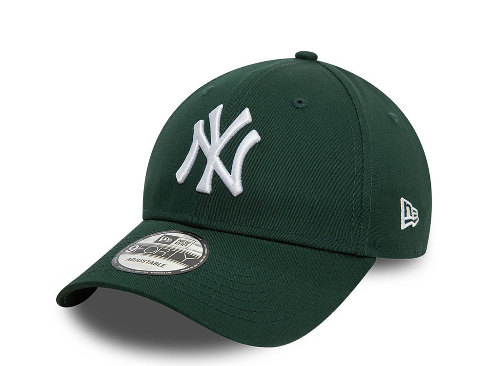 New Era New York Yankees League Essential Dark Green 9Forty Strapback Cap