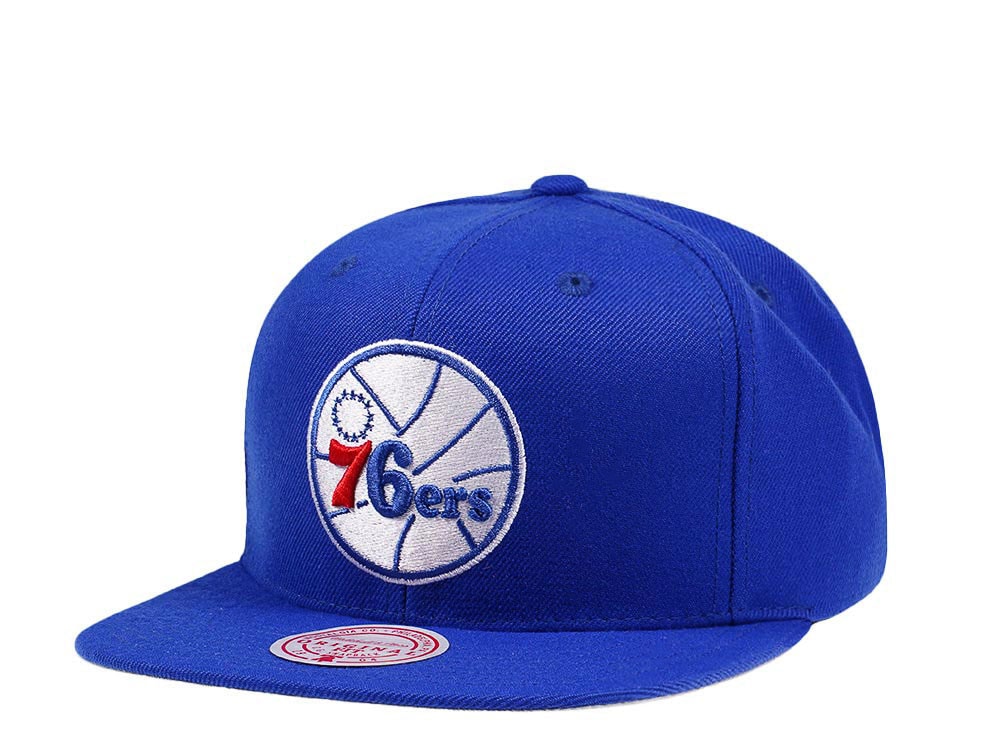 Mitchell & Ness Philadelphia 76ers Wool Solid Snapback Cap