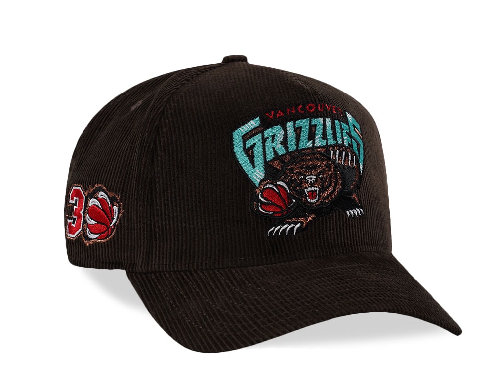 New Era Memphis Grizzlies 30th Anniversary Corduroy Walnut Prime Edition 9Fifty A Frame Snapback Cap