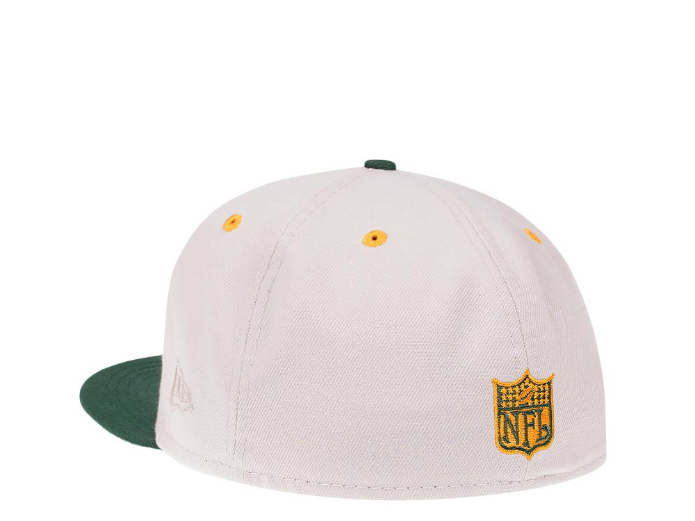 New Era Green Bay Packers Stone  Two Tone Throwback Edition 59Fifty Fitted Cap