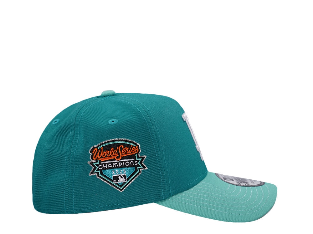 New Era Los Angeles Dodgers World Series Champions Green Two Tone Edition 9Forty A Frame Snapback Cap