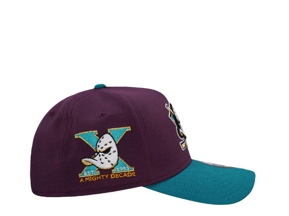 New Era Anaheim Ducks 10th Anniversary Throwback Edition 9Forty A Frame Snapback Cap