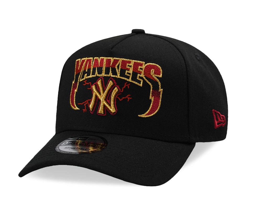 New Era New York Yankees Black 9Forty A Frame Snapback Cap